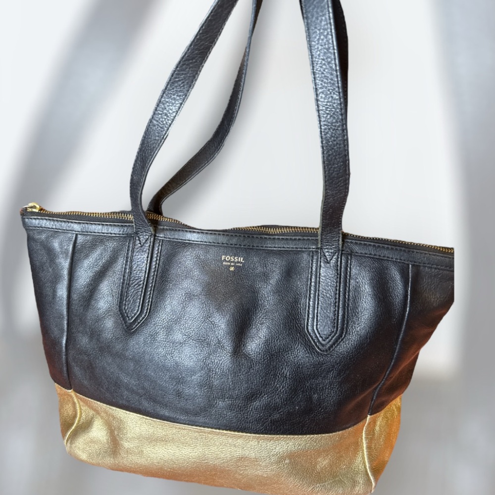 Vintage Leather Fossil Sydney shopping bag